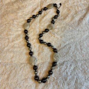 Amrita Singh Hematite and Ivory Beaded Necklace
